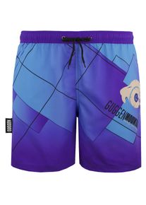 GUGGEN Mountain Herren Badehose Kariert Lila