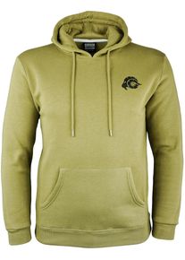 GUGGEN Mountain Herren Wandern Kapuzenpullover Fleece Hoodie Outdoor Olive