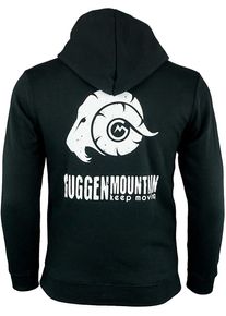 GUGGEN Mountain Herren Wandern Kapuzenpullover Fleece Hoodie Outdoor Mit Logo Schwarz