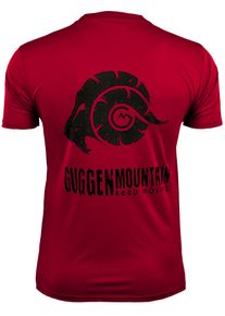 GUGGEN Mountain Herren Fitness Funktionsshirt T-Shirt mit Logo Sport Outdoor Rot