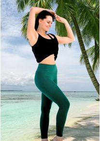GUGGEN Mountain Damenleggings Seamless Damen Leggings Tights Dunkelgr&uuml;n