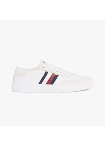 Tommy Hilfiger CUPSET RWB LEDER Herren Sneaker Wei&szlig;