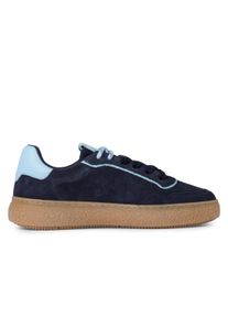 Tamaris Damen Marineblaue Leder Fashion Stripe Schn&uuml;r-Sneakers