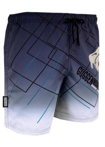 GUGGEN Mountain Herren Badehose Kariert Wei&szlig; Schwarz