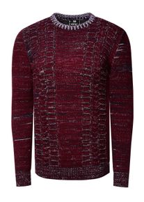 Rusty Neal Grobstrick mit Kontrastfarben Rundhals-Pullover