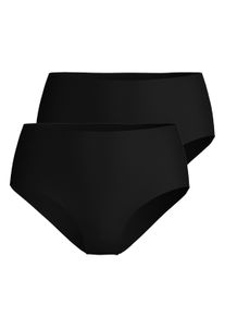 Slip Calida "Slip Sleek Skin Midi Slip 2P 2er Pack", Herren, Gr. 48-50, schwarz, Obermaterial: 87% Polyamid PA. 13% Elasthan EL., Unterhosen Slip