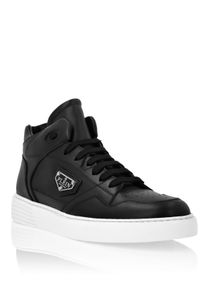 Philipp Plein Mid-Top-Sneakers aus Nappaleder