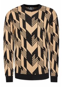 Rusty Neal Kontrast Feinstrick Rundhals-Pullover