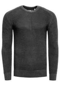 Rusty Neal Grobstrick Slim Fit Rundhals-Pullover