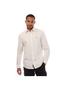 Herren Tommy Jeans Regular Fit Button-Down Oxford-Hemd in Wei&szlig;