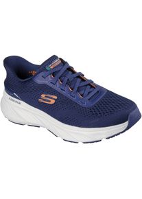 Skechers Edgeride Textil Herren Sneaker Marineblau/Orange