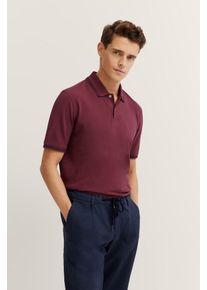 Bugatti Herren Polo mit Kontraststreifen und Bruststickerei