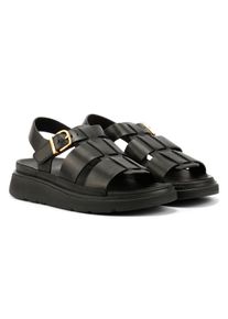 fitflop GEN-FF Fisherman Damen Sandalen Aus Schwarzem Leder