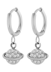 Adelia&acute;s Kettenanh&auml;nger ADELIA&acute;S "Damen Anh&auml;nger &iquest; Planet Anh&auml;nger aus Edelstahl mit Strass Steinchen", silber, Schmuckanh&auml;nger, Damen, Edelstahl, Kettenanh&auml;nger