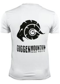 GUGGEN Mountain Herren Fitness Funktionsshirt T-Shirt mit Logo Sport Outdoor Weiss