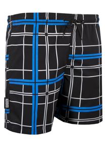 GUGGEN Mountain Herren Badehose Kariert Blau