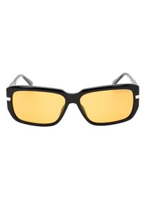 Guess - Sonnenbrille mit gl&auml;nzendem schwarzen Rahmen und braunen Gl&auml;sern