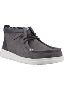 HEYDUDE Wally Mid GripR Baumwoll-Herren Stiefeletten Schwarz Austern/Schwarz