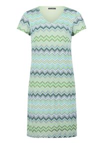 Sommerkleid Betty Barclay "Sommerkleid mit V-Ausschnitt", Damen, Gr. 48, EURO, bunt (blau, gr&uuml;n), Obermaterial: 98% Polyester PES. 2% Elasthan EL., Kleider Sommerkleid