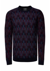 Rusty Neal Kontrast Rundhals-Pullover