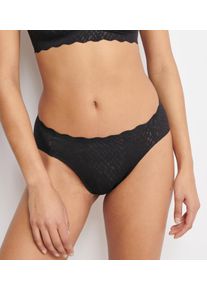 Slip Sloggi "ZERO Feel Bliss High leg", Herren, Gr. XS, schwarz, Spitze, Obermaterial: 76% Polyamid, 24% Elasthan, Jacquardmuster, unifarben, figurbetont, Unterhosen Slip, unsichtbar mit Spitzenoptik, Topseller