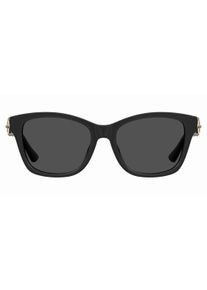 Moschino Sonnenbrille Mit Schnallendetail, Komplett In Schwarz