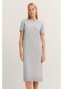 Bugatti Damen Strickkleid mit kurzen &Auml;rmeln & Seitenschlitzen