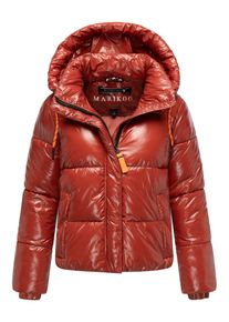 Marikoo Damen Winter Steppjacke Skyraa mit Kapuze & gl&auml;nzendem Design
