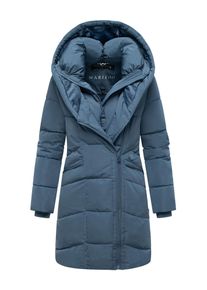Marikoo Damen Steppmantel Virenaa mit Layer-Look & warmem Fleecefutter
