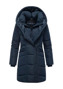 Marikoo Damen Steppmantel Virenaa mit Layer-Look & warmem Fleecefutter