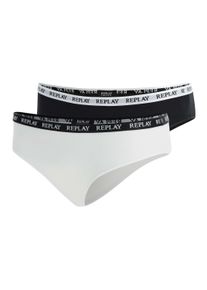 Slip Replay "Slip Replay LADY SLIP Style 1 T/C 2pcs waterfall pack 2er Pack", Herren, Gr. XL, schwarz (schwarz, wei&szlig;), Obermaterial: 50% Viskose CV. 45% Baumwolle CO. 5% Elasthan EL., Unterhosen Slip