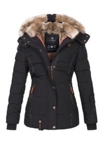 Marikoo Damen Winterjacke Nekoo mit Kunstfellkapuze & Teddy-Innenfutter