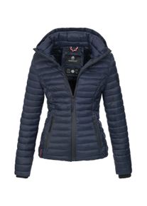 Marikoo Damen Steppjacke Samtpfote mit abnehmbarer Kapuze & Rippb&uuml;ndchen