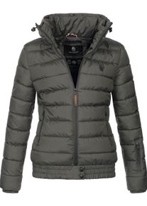 Marikoo Damen Steppjacke Poisen mit hohem Kragen & Teddyfleece-Taschen