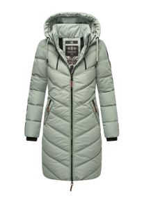 Marikoo Damen Winter Steppjacke &ndash; Armasa, lang mit Kapuze & Teddyfell
