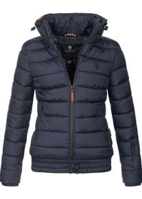 Marikoo Damen Steppjacke Poisen mit hohem Kragen & Teddyfleece-Taschen