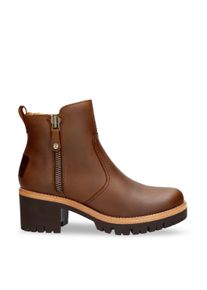 Panama Jack Damen Pauline B9 Bark wasserdichte Lederstiefeletten mit Absatz