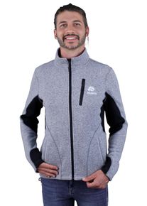 GUGGEN Mountain Herren Fusion Fleecejacke Wanderjacke Grau