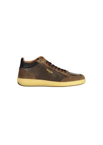 Blauer Wanderer Midtop Sneaker aus Wildleder