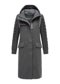 Navahoo Knit Babe Damen Wintermantel mit gestrickten &Auml;rmeln