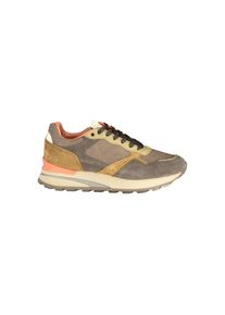 Blauer Usaka Sneaker Grau-Orange Wildleder