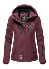 Marikoo Damen Softshelljacke &ndash; Kleine Zicke, warm mit Kapuze & Fleecefutter