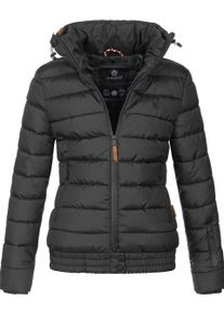 Marikoo Damen Steppjacke Poisen mit hohem Kragen & Teddyfleece-Taschen