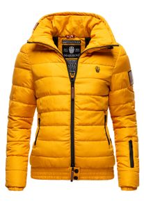 Marikoo Damen Steppjacke Poisen mit hohem Kragen & Teddyfleece-Taschen
