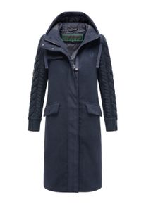 Navahoo Knit Babe Damen Wintermantel mit gestrickten &Auml;rmeln