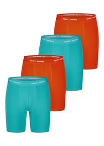 Happy Shorts Herren Retro Boxer Neon Long 4-Pack Retroshorts, Vintage Boxer,