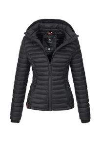 Marikoo Damen Steppjacke Samtpfote mit abnehmbarer Kapuze & Rippb&uuml;ndchen