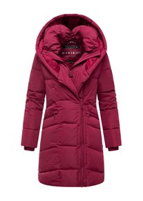 Marikoo Damen Steppmantel Virenaa mit Layer-Look & warmem Fleecefutter