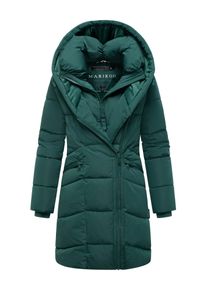 Marikoo Damen Steppmantel Virenaa mit Layer-Look & warmem Fleecefutter