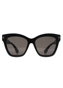 Tom Ford Elvira FT1217 01A gl&Atilde;&curren;nzend schwarz grau mit hellem Spiegel Sonnenbrille